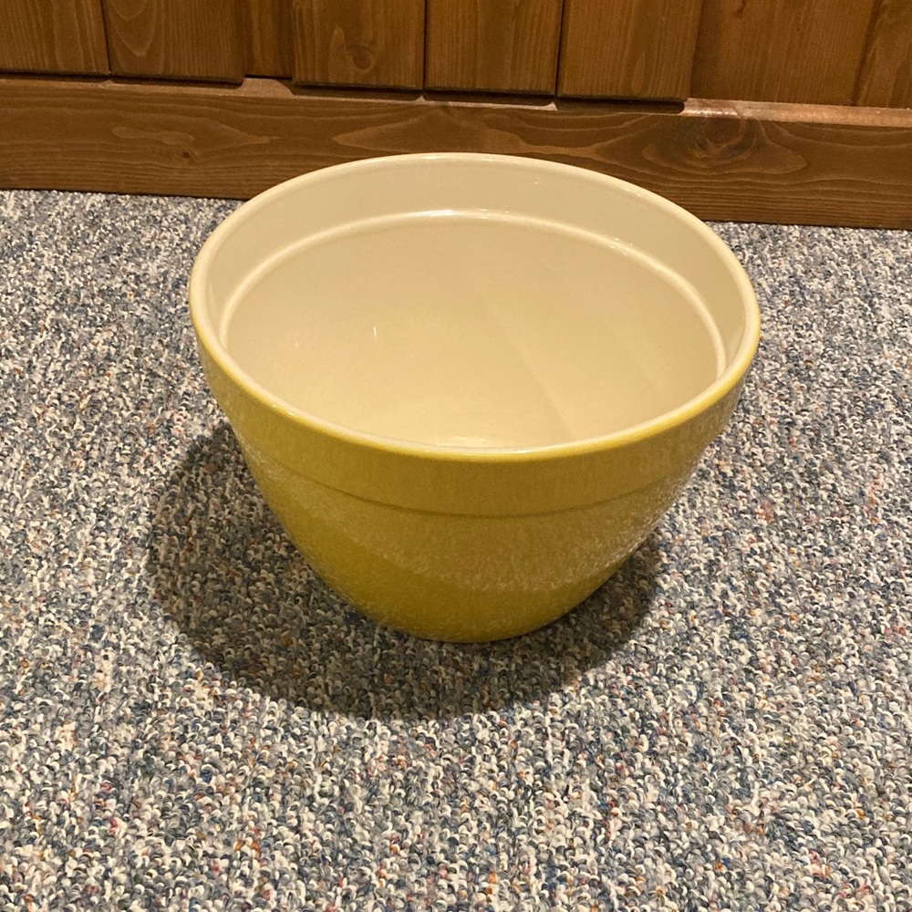 Crate&Barrel Yellow Ceramic Bowl
